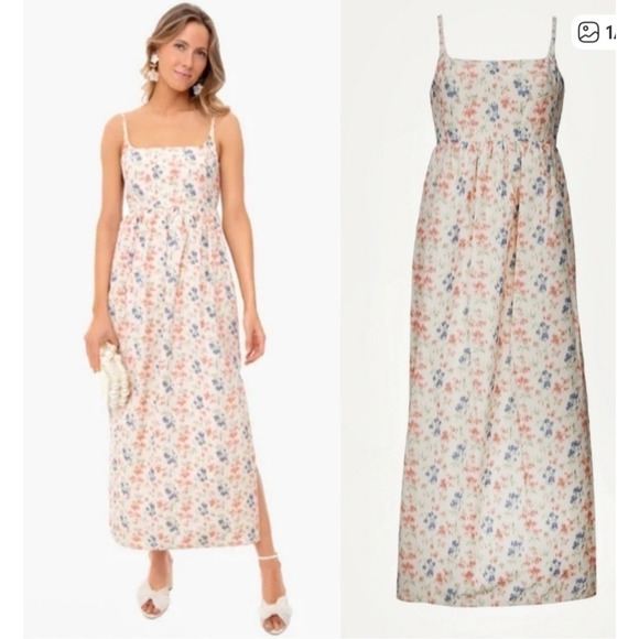 Rebecca Taylor Dresses & Skirts - NEW Rebecca Taylor Long Emma Dress Size 8 Floral Maxi Cream Blush Blue Pockets